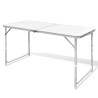 Table pliable de camping Hauteur réglable Aluminium 120x60 cm 