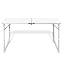 Table pliable de camping Hauteur réglable Aluminium 120x60 cm 