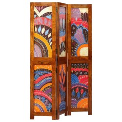 Paravent 3 Panneaux Marron Miel 35x1,5x160 cm Bois Massif Acacia 