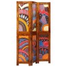 Paravent 3 Panneaux Marron Miel 35x1,5x160 cm Bois Massif Acacia 