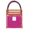 Lit superposé sans matelas rose 80x200 cm bois de pin massif 