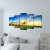 Set de toiles murales imprimées Tournesols 200 x 100 cm 