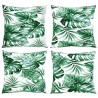 Coussins de canapé 4 pcs motif de feuilles 60x60 cm tissu 