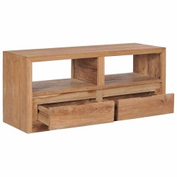 Meuble TV 90x30x40 cm bois de teck solide 