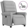 Fauteuil inclinable électrique gris nuage tissu 