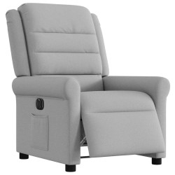 Fauteuil inclinable électrique gris nuage tissu 