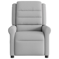 Fauteuil inclinable électrique gris nuage tissu 
