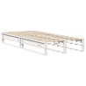 Lit bibliothèque sans matelas blanc 100x200 cm bois massif 