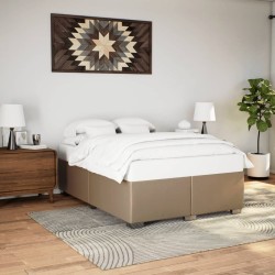 Cadre de lit sans matelas cappuccino 160x200 cm similicuir 