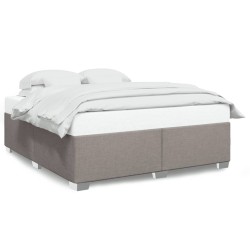 Cadre de lit sans matelas taupe 180x200 cm tissu 