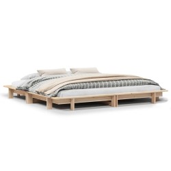 Cadre de lit sans matelas 200x200 cm bois massif de pin 