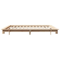 Cadre de lit sans matelas 200x200 cm bois massif de pin 