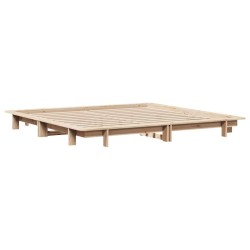Cadre de lit sans matelas 200x200 cm bois massif de pin 