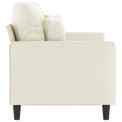 Canapé à 2 places Crème 120 cm Velours 