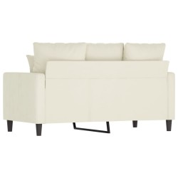 Canapé à 2 places Crème 120 cm Velours 