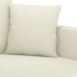 Canapé à 2 places Crème 120 cm Velours 