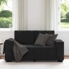 Canapé à 2 places Noir 120 cm Velours 