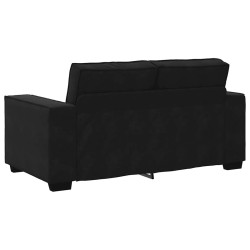 Canapé à 2 places Noir 120 cm Velours 