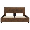 Cadre de lit Marron Similicuir daim 140 x 200 cm 