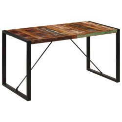 Table à manger 140x70x75 cm Bois de récupération massif 