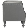Chaise cabriolet Gris Cuir véritable de chèvre 