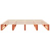 Cadre de lit sans matelas cire marron 200x200cm bois pin massif 