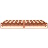 Cadre de lit sans matelas cire marron 200x200cm bois pin massif 
