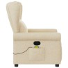 Fauteuil de massage inclinable Crème Tissu 