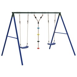 Ensemble balançoire d'extérieur balançoires et corde à disque 