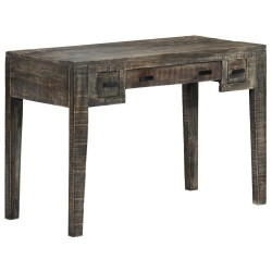 Bureau Noir 110 x 50 x 75 cm Bois de manguier massif 