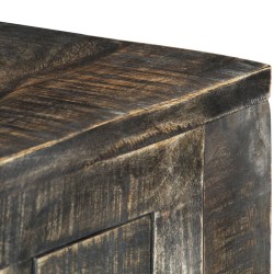 Bureau Noir 110 x 50 x 75 cm Bois de manguier massif 