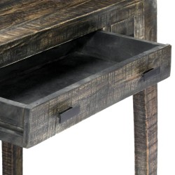 Bureau Noir 110 x 50 x 75 cm Bois de manguier massif 