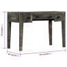 Bureau Noir 110 x 50 x 75 cm Bois de manguier massif 