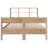 Lit bibliothèque sans matelas 120x190 cm bois de pin massif 