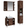 Ensemble d'armoires de salle de bain 3 pcs chêne fumé 