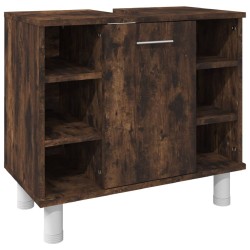 Ensemble d'armoires de salle de bain 3 pcs chêne fumé 