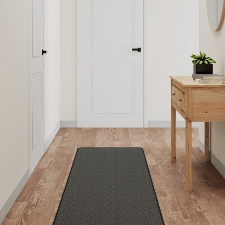 Tapis de couloir aspect sisal anthracite 50x200 cm 
