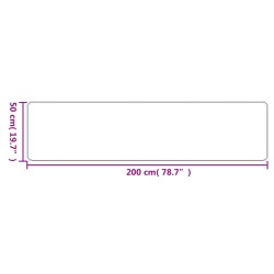 Tapis de couloir aspect sisal anthracite 50x200 cm 