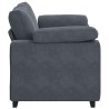 Canapé causeuse gris foncé 120 cm velours 