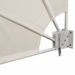 Auvent latéral pliable de balcon Crème 210 x 210 cm  