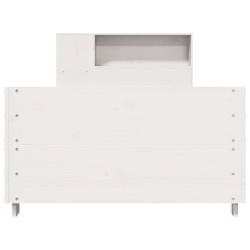 Cadre de lit sans matelas blanc 100x200 cm bois de pin massif 