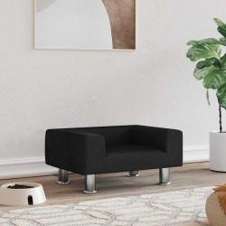 Lit pour chien noir 50x40x26,5 cm velours 