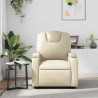 Fauteuil inclinable Crème Similicuir 