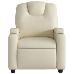 Fauteuil inclinable Crème Similicuir 