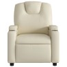 Fauteuil inclinable Crème Similicuir 