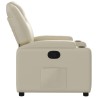 Fauteuil inclinable Crème Similicuir 