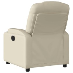 Fauteuil inclinable Crème Similicuir 