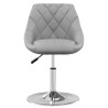 Chaises à manger pivotantes lot de 4 Gris clair Velours 