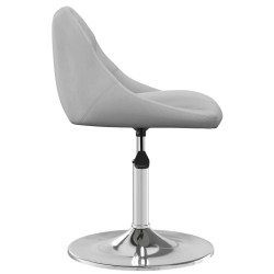 Chaises à manger pivotantes lot de 4 Gris clair Velours 