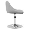Chaises à manger pivotantes lot de 4 Gris clair Velours 